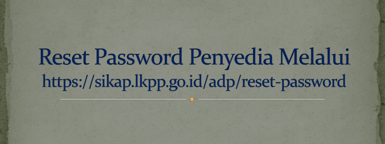 reset password penyedia